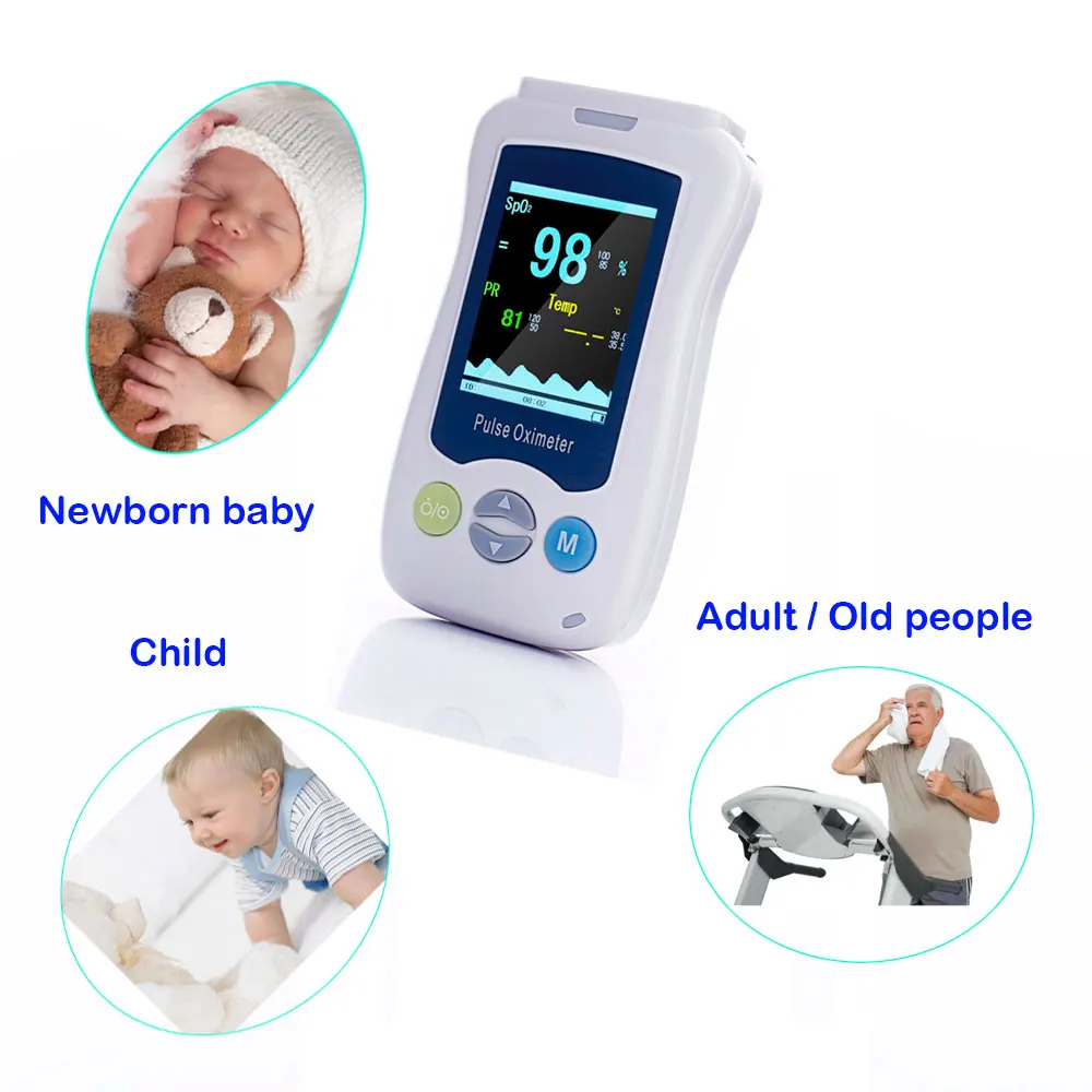 Медицинский Портативный Ручной пульсоксиметр для взрослых, новорожденных, детей, малышей, детей, мини De Pulso OLED кончик пальца Oximetro
