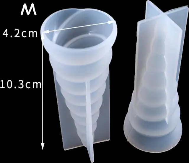 3D единорог Рог силиконовая форма DIY Смола Кабошон инструменты ручной работы каваи эпоксидная смола единорог ювелирные изделия амулеты аксессуары плесень - Цвет: M