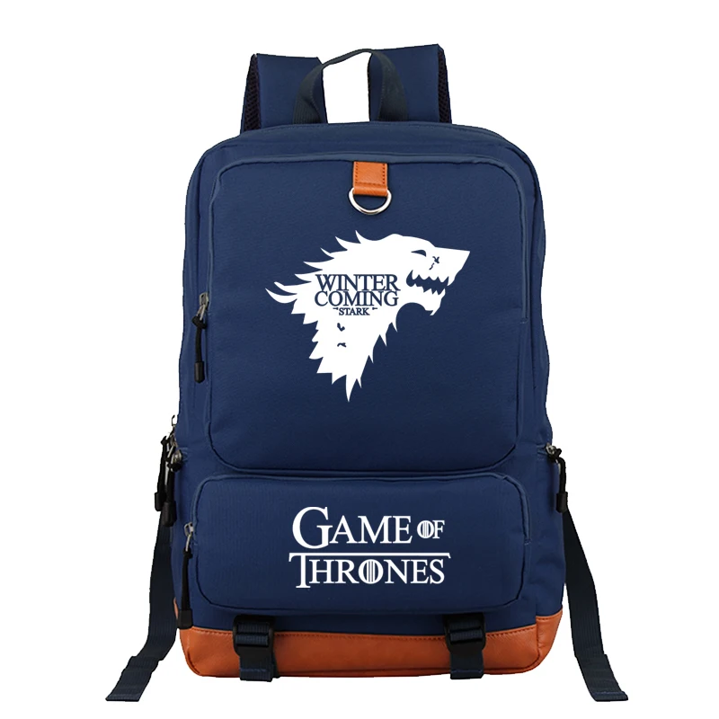 

Leather Backpack Travel Men Fashion Anime Game Of Thrones 1sl Sac A Dos Femme Shoulder Bag Mochila School Laptop Women Bookbag