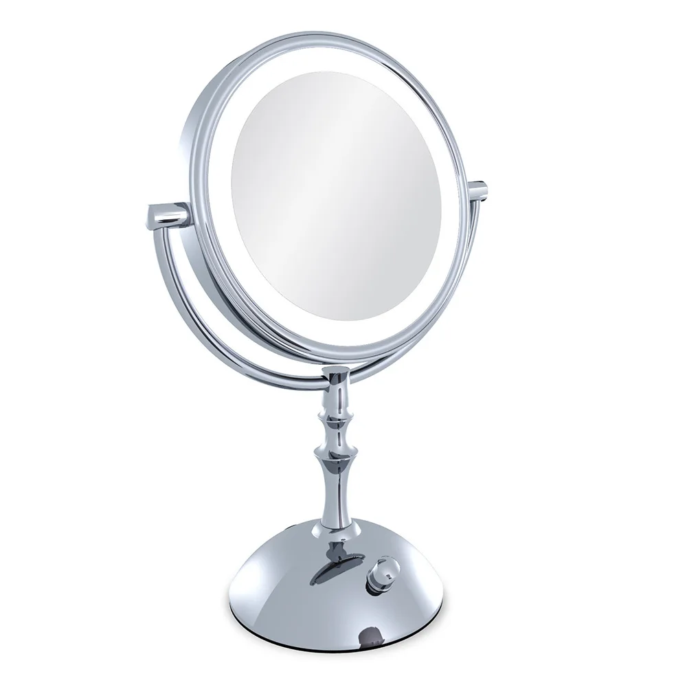 

Professional makeup mirror with light 8 Inch led compact cosmetic mirror lady's 3X Double Sided magnifying espelho bath mirror