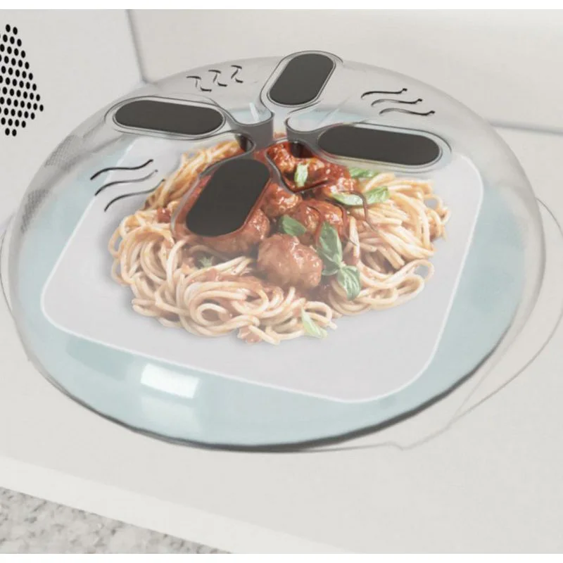New Microwave Anti-Sputtering Food Cover Splatter Guard Oven Oil Cap Heated Sealed Plastic Cover Dish Dishes Food Cover (3)