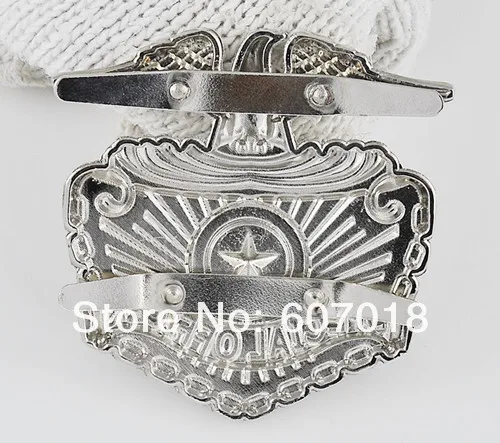 Rare Retro US MJ Michael Jackson Metallic Silver Eagle Metal Stainless Steel Special Officer Badge Collection