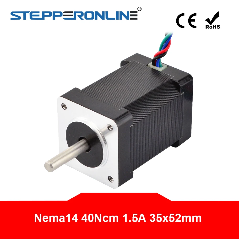 Motor de Passo de Alto 4 chumbo para Diy Torque Nema 14 40ncm 56.7oz.in 1.5a 35x35x52mm Nema14 Stepper Cnc 3d Impressora