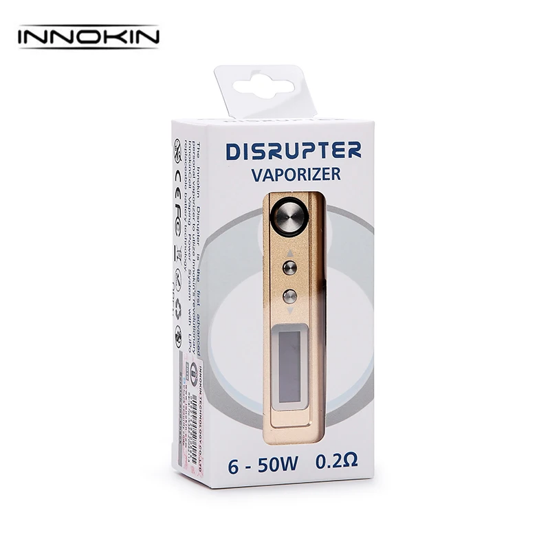 Innokin Disrupter Mod электронная сигарета 50 Вт коробка мод подходит для Innokin сотового аккумулятора 2000 мАч для начинающих электронная сигарета испаритель