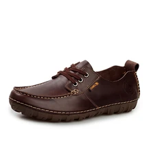 Brand CAMEL Men’s Flats Real Cow Leather Spring Hot Men Shoes Zapatos Vintage Zapatillas Summer Tenis Designer Walking Shoes