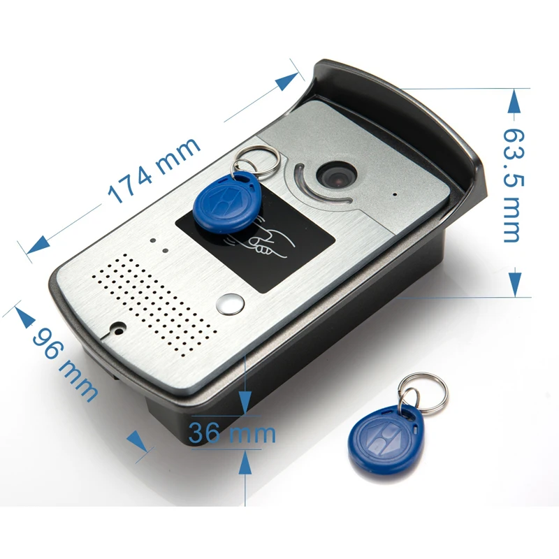 Hom проводной 7 дюймов видео домофон система 1 монитор+ 1 RFID камера доступа+ Электрический магнитный замок