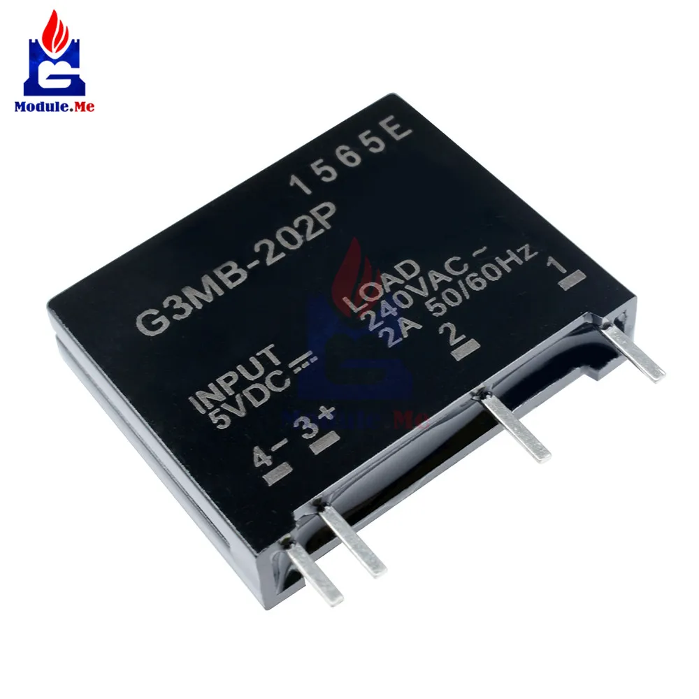 

DC-AC 5V DC to AC 240V 2A G3MB-202P G3MB 202P Relay Module Solid State Relay For Arduino