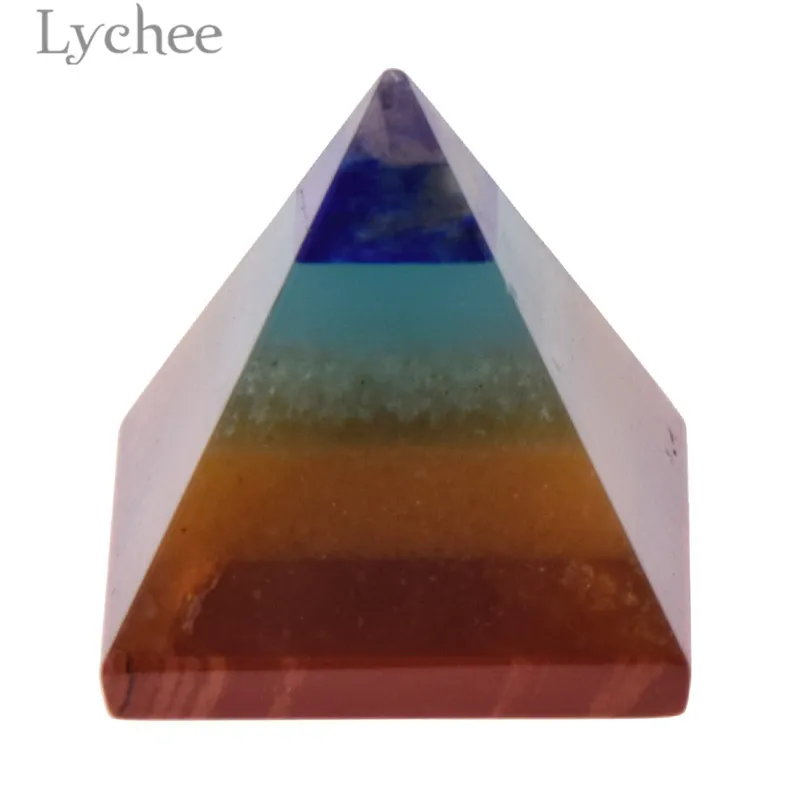 Lychee Life 1 шт. 7 чакр кристальная пирамида миниатюрная энергия миниатюрные