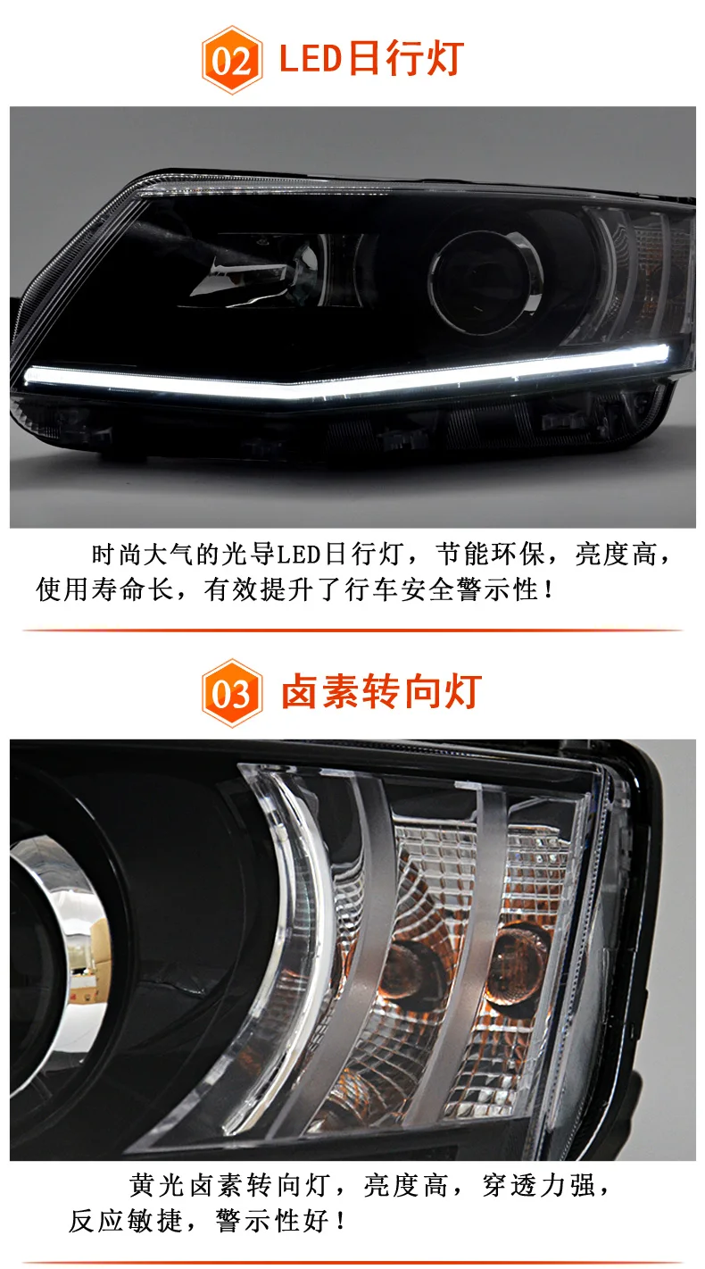 Автомобильный Стайлинг для Skoda Octavia фары- Octavia светодиодный фонарь светодиодный DRL Bi Xenon объектив Высокий Низкий луч парковка