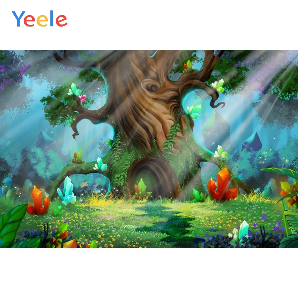 

Yeele Jungle Forest Blooming Tree Diamond Baby Room Photography Backgrounds Customized Photographic Backdrops for Photo Studio