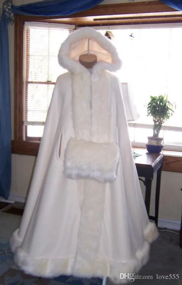 Cheap-Bridal-Cape-Ivory-Stunning-Wedding-Cloaks-Hooded-with-Faux-Fur-Trim-Ankle-Length-Red-White (1)