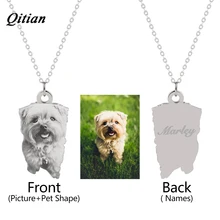 Pet индивидуальные подвески и ожерелья s Нержавеющая Сталь персонализированные ожерелья табличка фото выгравированы DIY Ювелирные изделия Прямая поставка