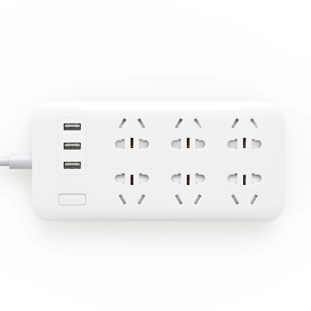 

Original Xiaomi Mijia Power Strip 2A Fast Charging 3 USB Extension Socket Plug 6 Standard Socket Adapter