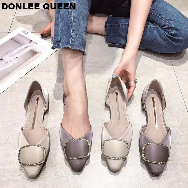 DONLEE QUEEN/женская летняя обувь на плоской подошве женские балетки с острым носком