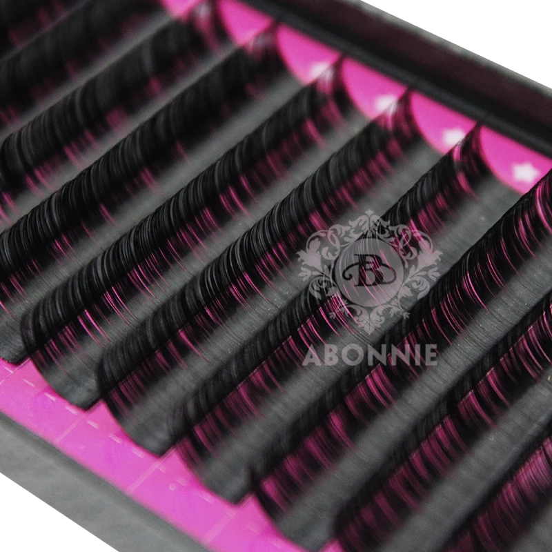 Abonnie New 16/17mm All Size B/C/Dcurl 1 trays,Individual natural Mink Eyelash Extension. Artificial Fake False Eyelashes