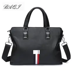 BAQI бренд мужской портфель сумка из натуральной коровьей кожи мужские сумки через плечо сумка-мессенджер 2019 Модная компьютерная деловая