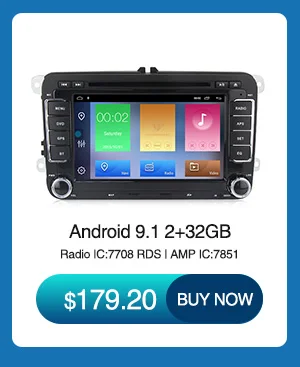 Discount 2GB+32GB 8" Android 9.1 Car radio GPS Navigation for Skoda Octavia VW golf 5 6 touran passat B5 B6 7708 IC Radio FM RDS WIFI 1