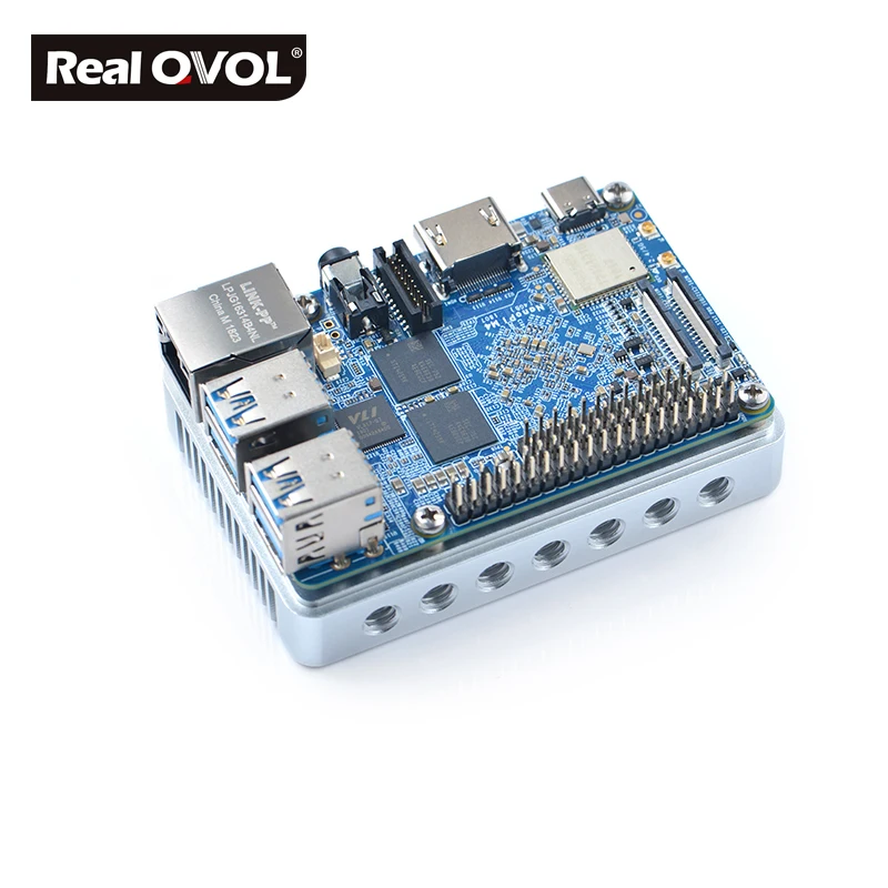 RealQvol FriendlyARM NanoPi M4 2 ГБ/4 ГБ DDR3 Rockchip RK3399 SoC 2,4G и 5G двухдиапазонный WiFi+ Bluetooth 4,1 поддерживает Ubuntu Android