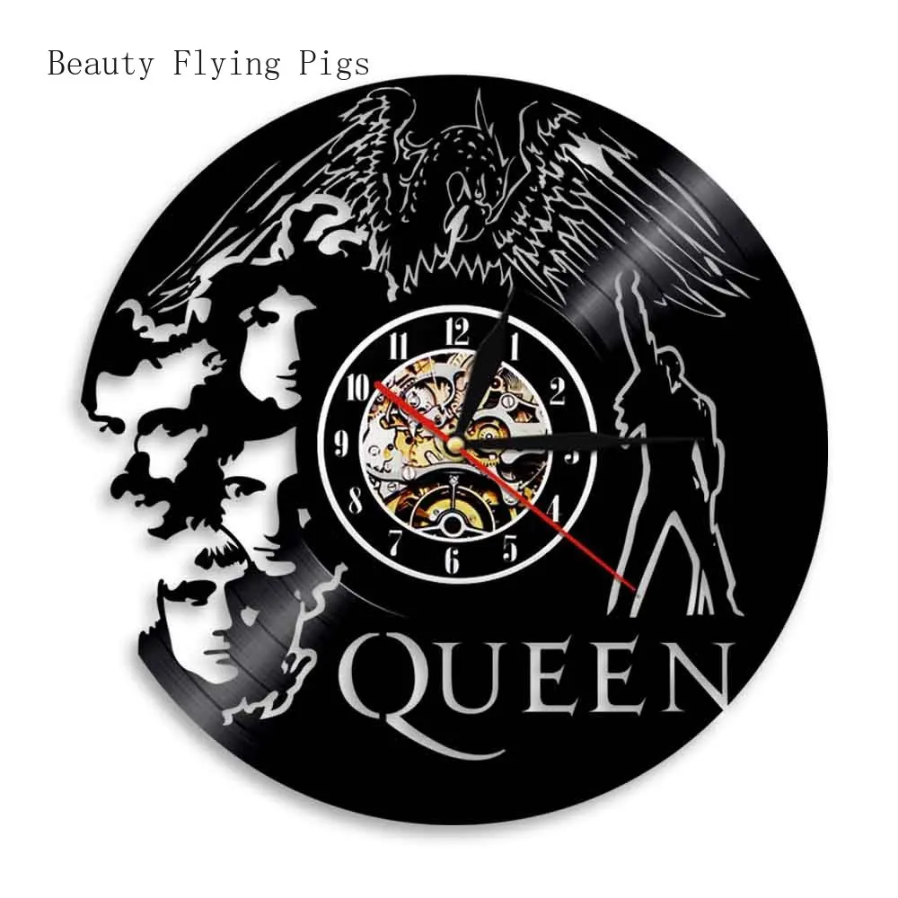 Настенные часы Queen Rock Band Классические виниловые настенные с музыкальной