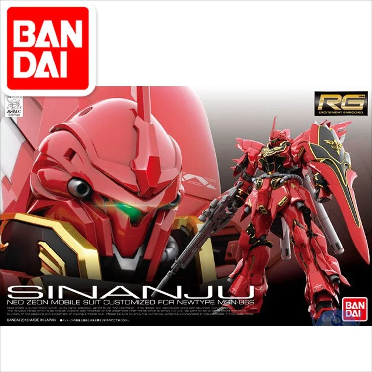 Bandai Gundam RG 1/144 модель MSN 06S NEO ZEON SINANJU разблокированный мобильный костюм детские