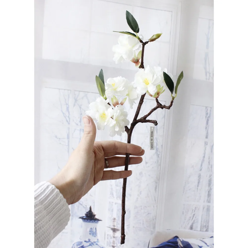 

9PCS Artificial Fake Cherry Blossom Silk Flower Bridal Hydrangea Home Garden Decor