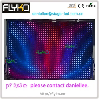 

Free Shipping flexible led cloth hot selling p70 2x3m led wedding backdrop