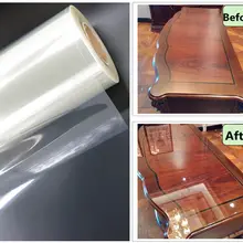 SUNICE 4mil прозрачная защитная пленка, пленка для мебели, Глянцевая Самоклеящаяся наклейка, водонепроницаемый стол, 60 см x 500 см