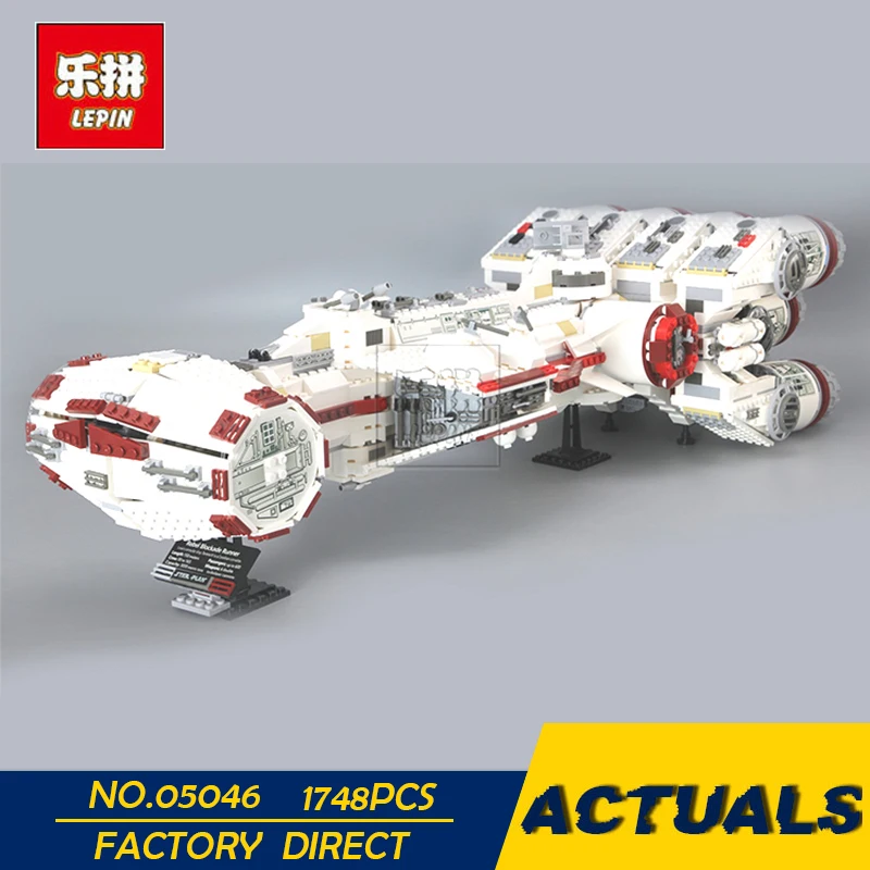 

LEPIN 05046 Star Series War New 1748Pcs The Star Blockade Set Runner Building Blcoks Bricks The Tantive Toys IV 10019
