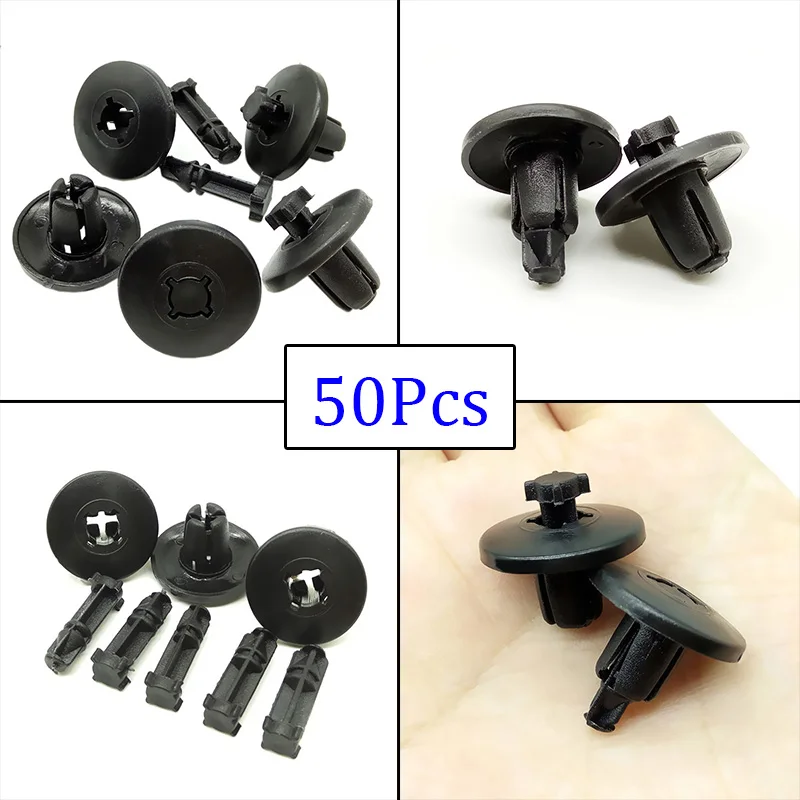 

Car Wing Plate Fixed Fender Fixing 8mm Fastener Clips Set Automotive Accessory 50pcs Universal Car door Bumper