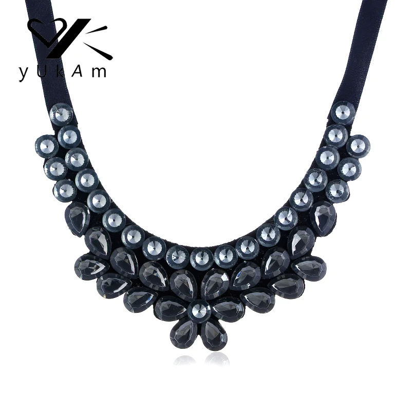 Mujer señoras declaración Negro Con Cuentas Borla Collar Gargantilla Cuello De Perlas de Imitación
