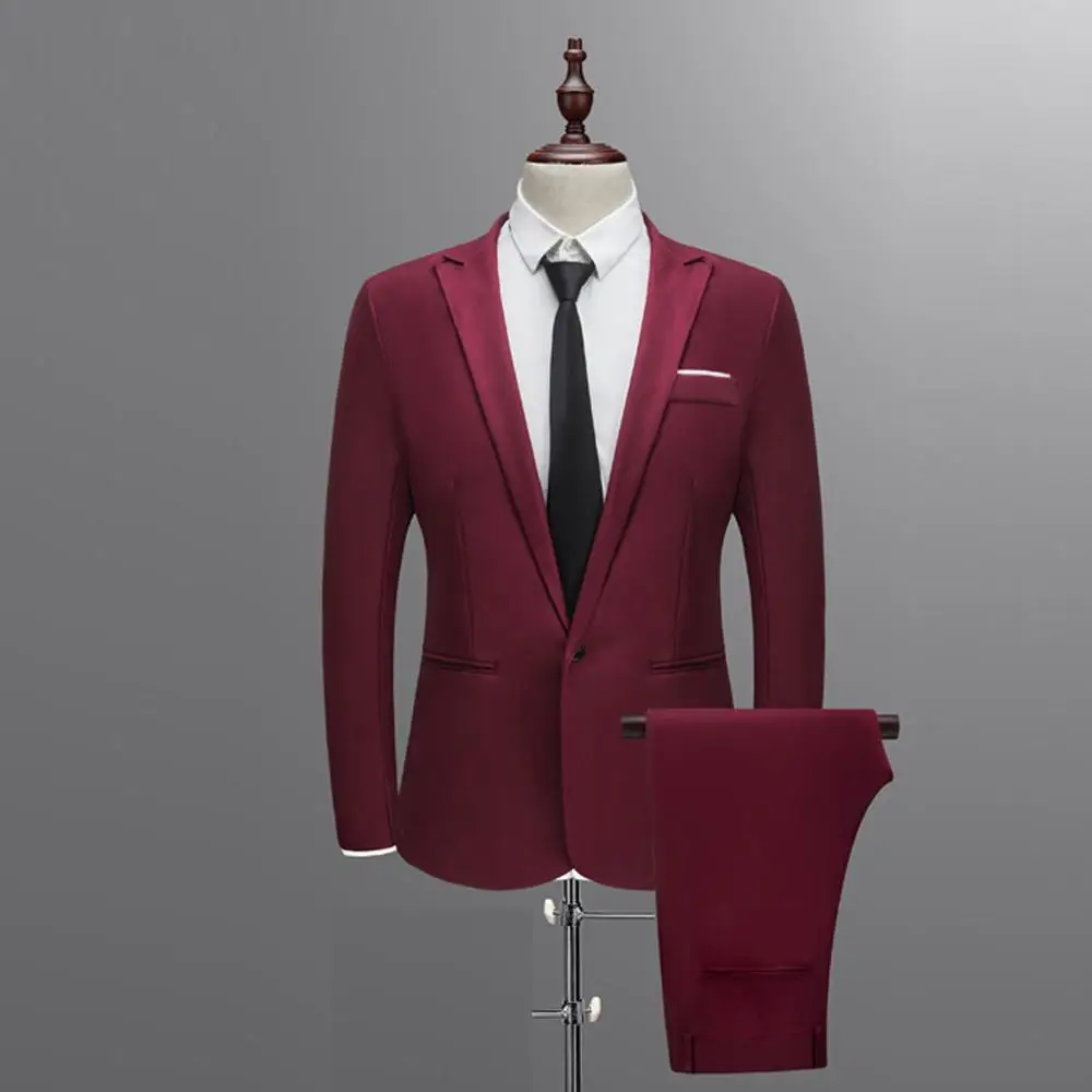 

Brand Men Suit 2019 Wedding Suits for Men Shawl Collar 3 Pieces Slim Fit Burgundy Suit Mens Royal Blue Tuxedo Jacket #0701