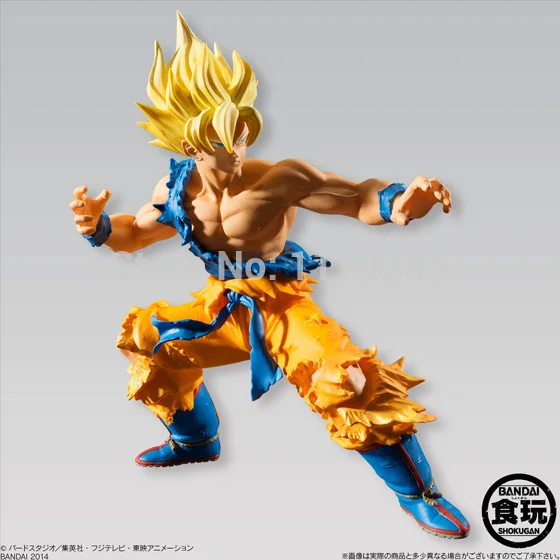 

Free Shipping Japanese Anime Original Bandai styling Dragon ball Z Super Saiyan Son Gokou 12cm PVC Figure Collection Model toys