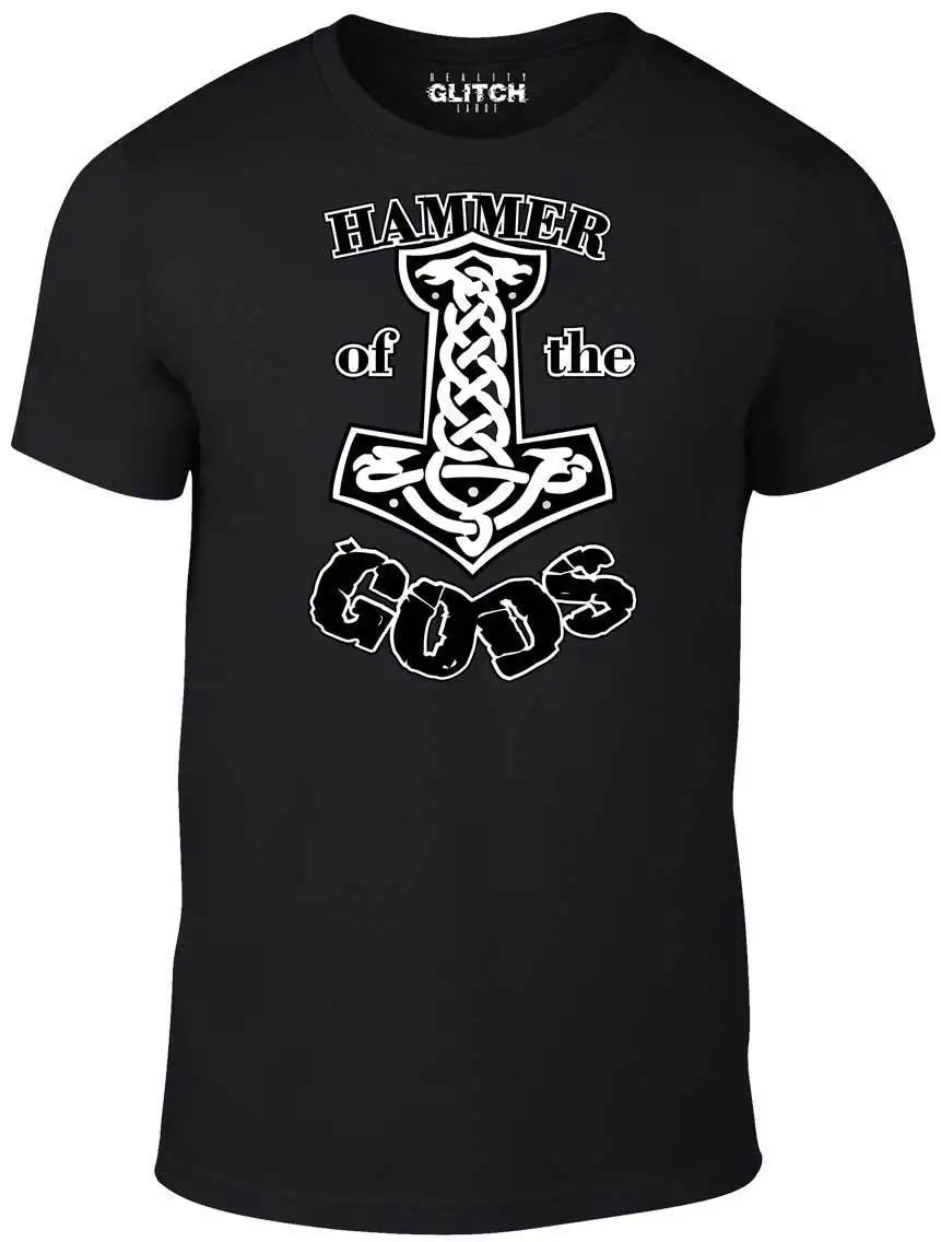 Мужская футболка Hammer of The Gods забавная с короткими рукавами и принтом История
