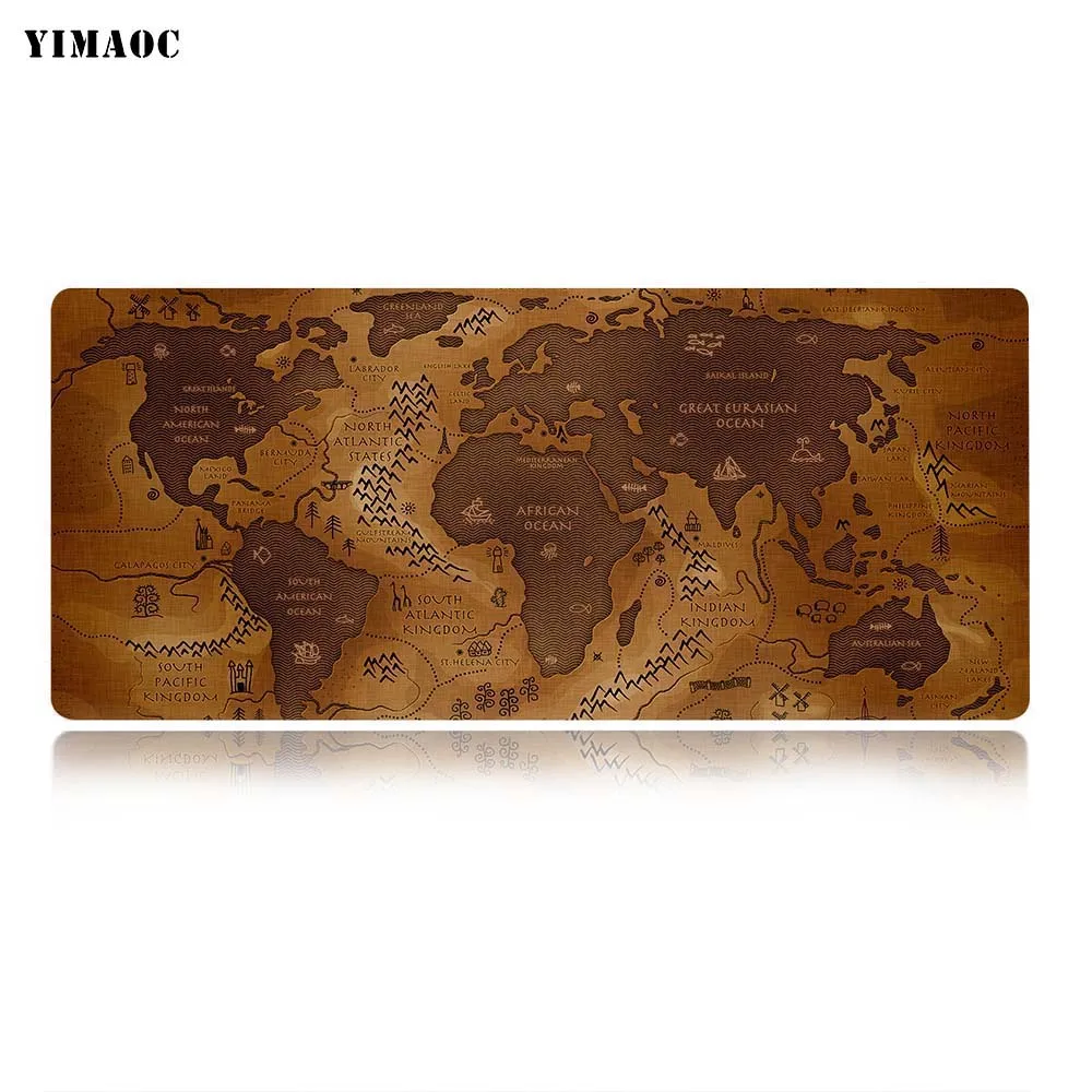 YIMAOC карта мира Мышь Pad 40x90 см компьютер Мышь pad Anti-скольжения натуральный каучук игровой коврик для мыши - Цвет: MP3 40x90cm