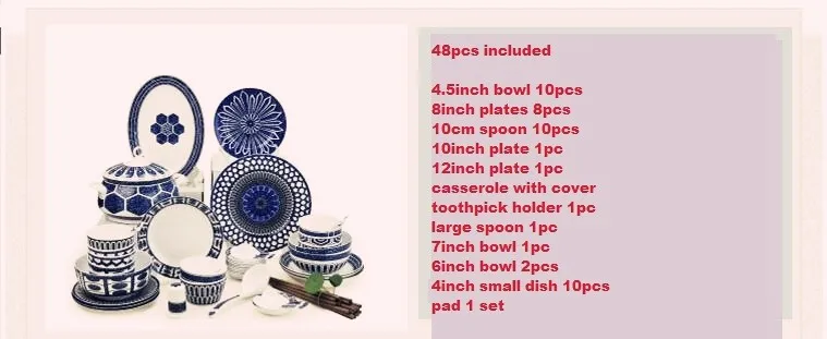 Топ Ceram модный набор посуды 48 шт костяного фарфора плоские тарелки кастрюля Бытовая миска для риса подарок для женитьбы