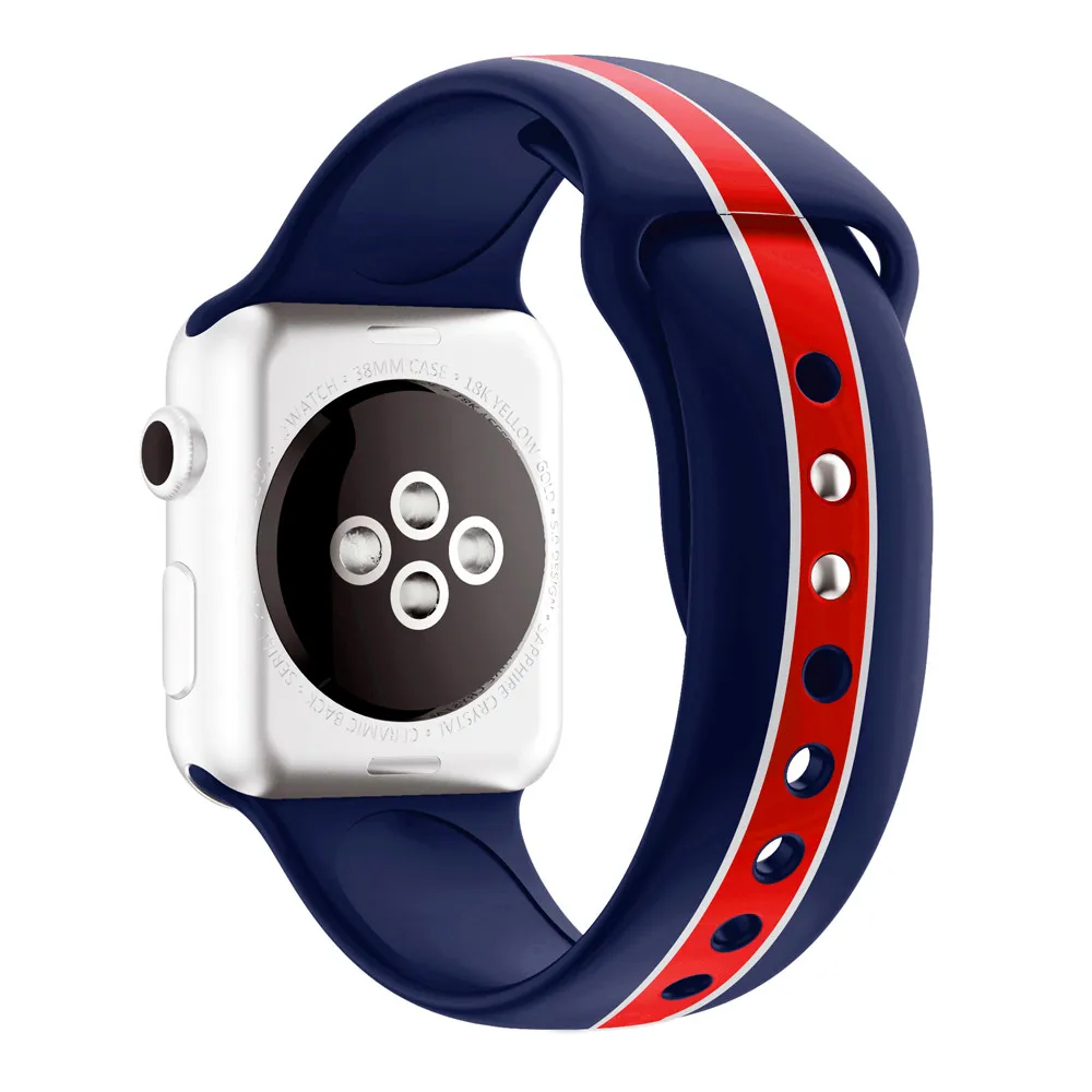 Хохлатый ремешок для apple watch band 4 44 мм 40 мм iwath 3 band 42 мм Correa apple watch 38 мм силиконовый браслет ремешок для часов 2 1