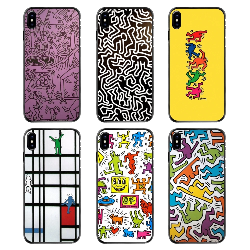 

For LG G6 L90 V20 Nexus 5X 6P K10 Moto E E2 E3 G G2 G3 G4 G5 PLUS X2 Play Keith Haring Works Pattern Art Colorful Print Covers