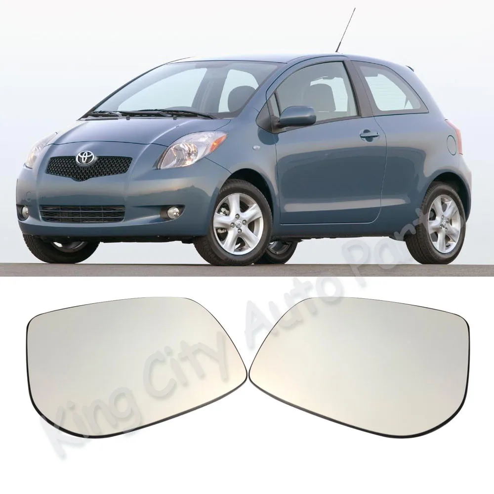 

CAPQX For Toyota Yaris 2008-2011 Outside Rearview Mirror Glass Side Rear View Mirror Reversing Lens Without Heating
