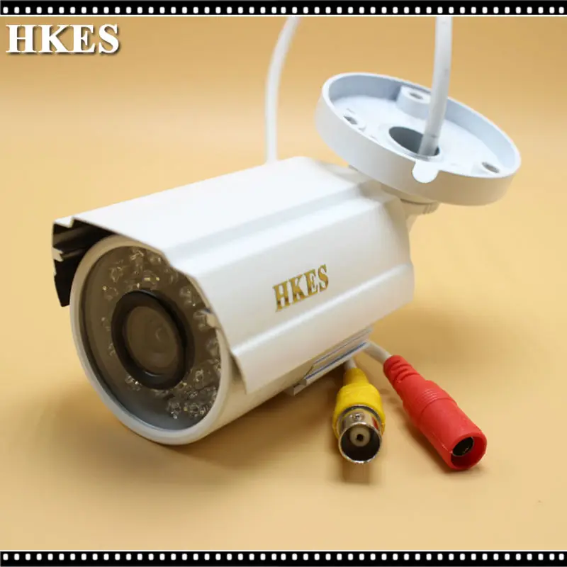 

HKES High Quality 1080P AHD Camera Color CMOS 2500TVL 2.0MP 24IR LED Night Vision Waterproof Camera Outdoor CCTV Camera w/Bracke