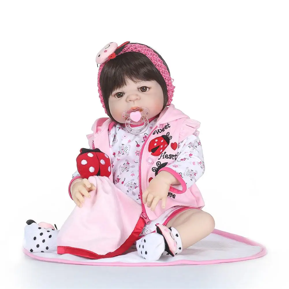 

Npkcollection bebe reborn doll with soft silicone girl body newborn babies dolls toys for children bebe dolls kids birthday gift