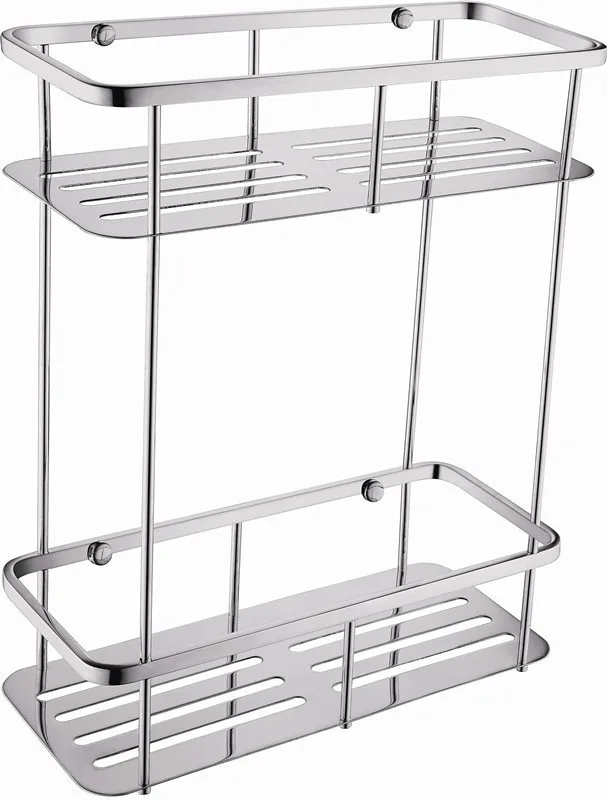 Free Shipping 304 Stainless Steel bathroom basket Bathroom double