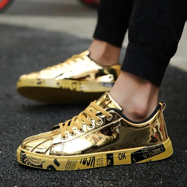 

Big Size Men Shoes Brand Summer Flats Men Casual Shoes Lace Up Mens Trainers Golden Fashion Lovers Zapatillas Deportivas Hombre