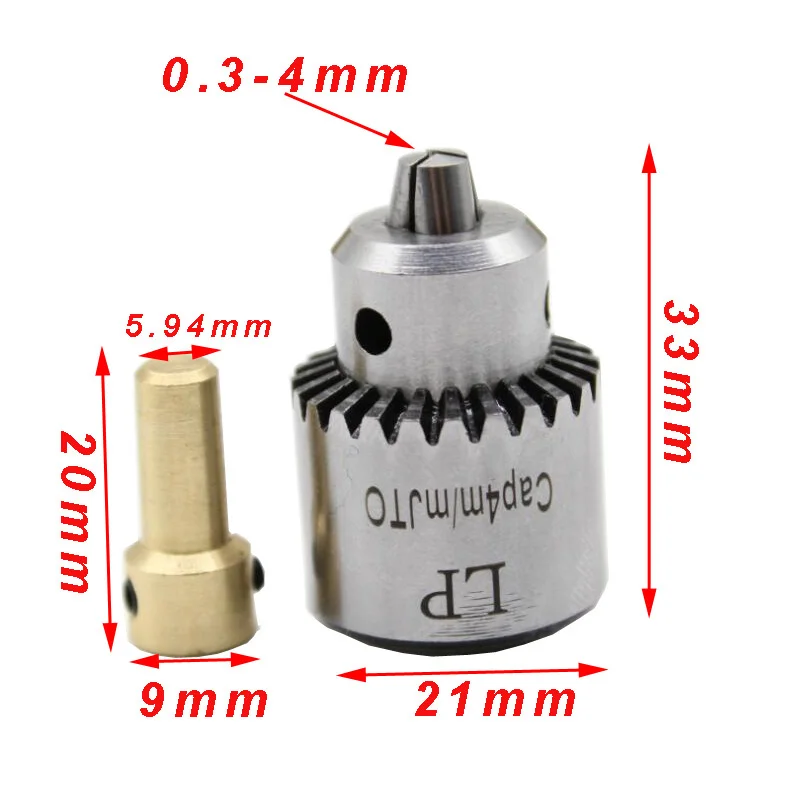 Горячая электрическая дрель шлифовальный мини-сверлильный патрон ключ без ключа сверлильные патроны 0,3-4 мм диапазон мощности W/3,17 мм соединение вала