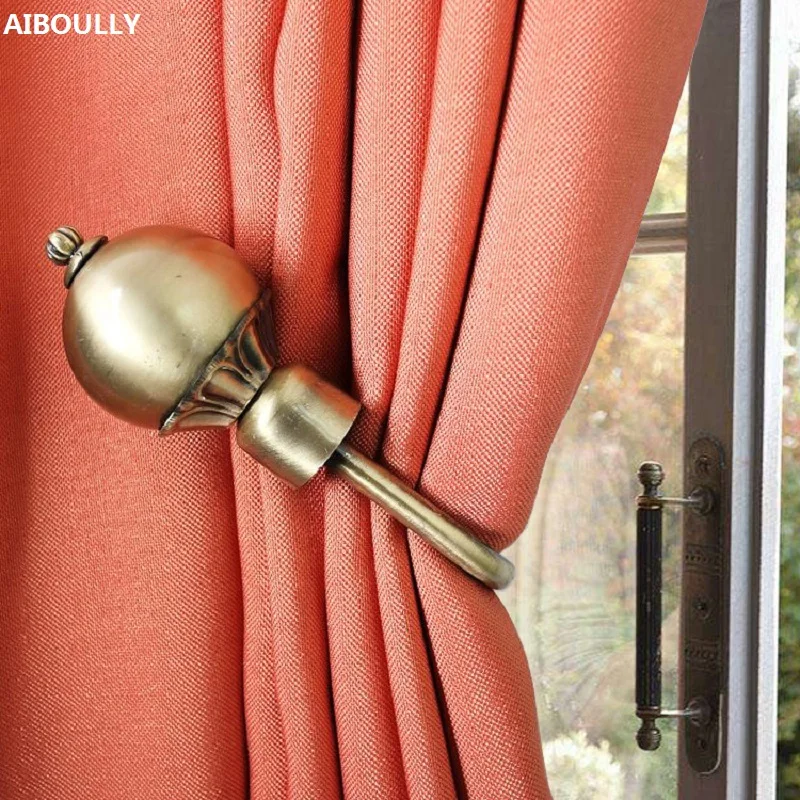 

AIBOULLY 2Pcs/set Window Curtain Holdback Europe Decoration Curtains Accessories Tieback U - shaped Curtain Hooks Hanger