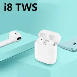 I8 TWS Bluetooth 4,2 беспроводные внутриканальные мини-наушники стерео музыка двойные портативные гарнитуры зарядное устройство для iPhone 7 8 Plus X