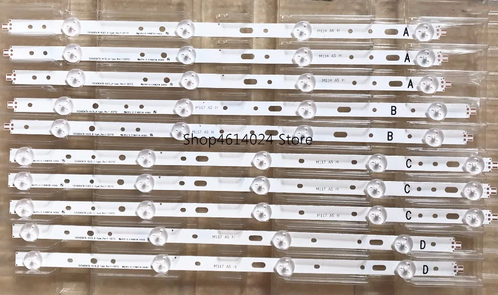 10 шт./компл. 40D1333B 40L1333B 40PFL3208T LTA400HM23 светодиодная подсветка бар SVS400A79 4LED A B D 5LED C Тип