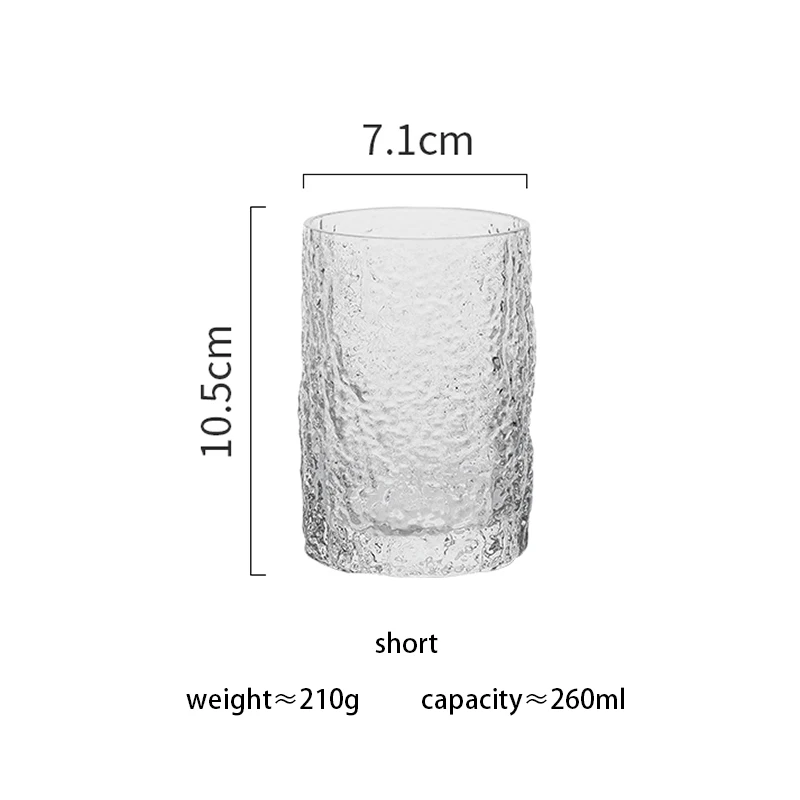 MDZF sweedome кристально чистые питьевые очки для воды, сока, виски вино Напитки Десерт молочная чашка дерево шаблон чашки - Цвет: short