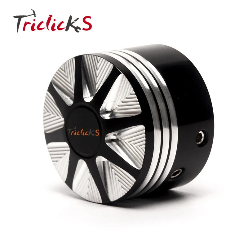 Triclicks Black CNC Edge Cut Front Axle Nut Cover Bolt Kit Motorcycle