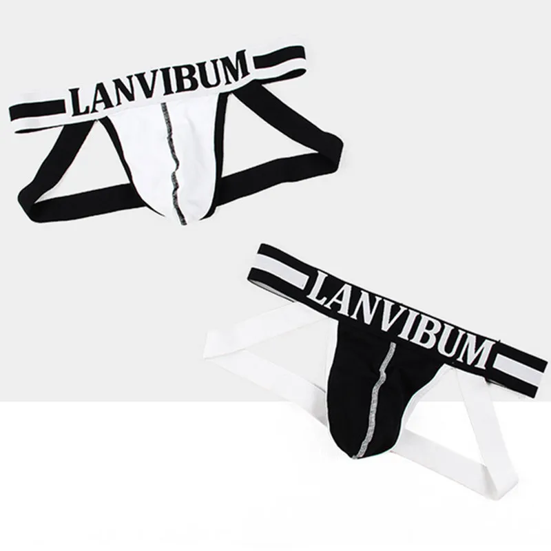 LANVIBUM мужская одежда хлопок Ropa Interior Hombre Jockstrap Гей сексуальное мужское нижнее белье