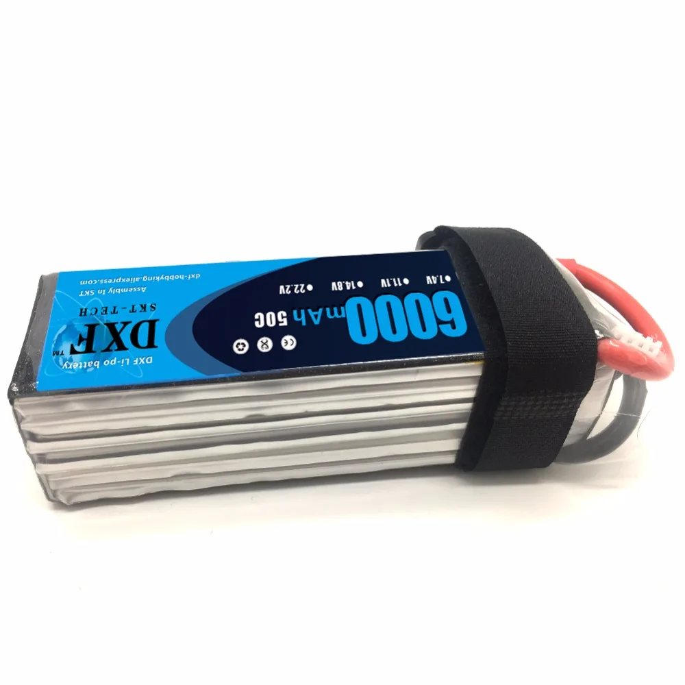 DXF Lipo батарея 4S 6000mAh 14 8 V пакет 50C для TRX X MAXX 1/7 неограниченный|Детали и аксессуары| |